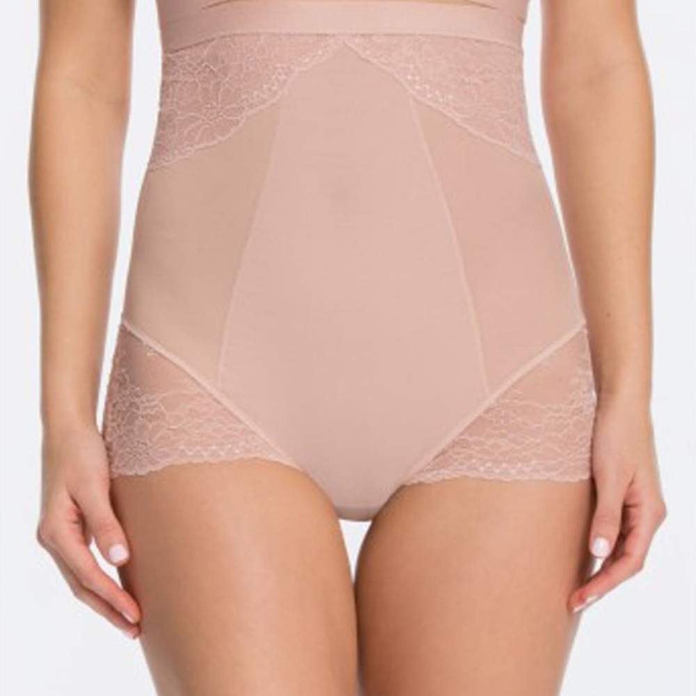 COPY - Spanx on lace high waist brief vintage rose